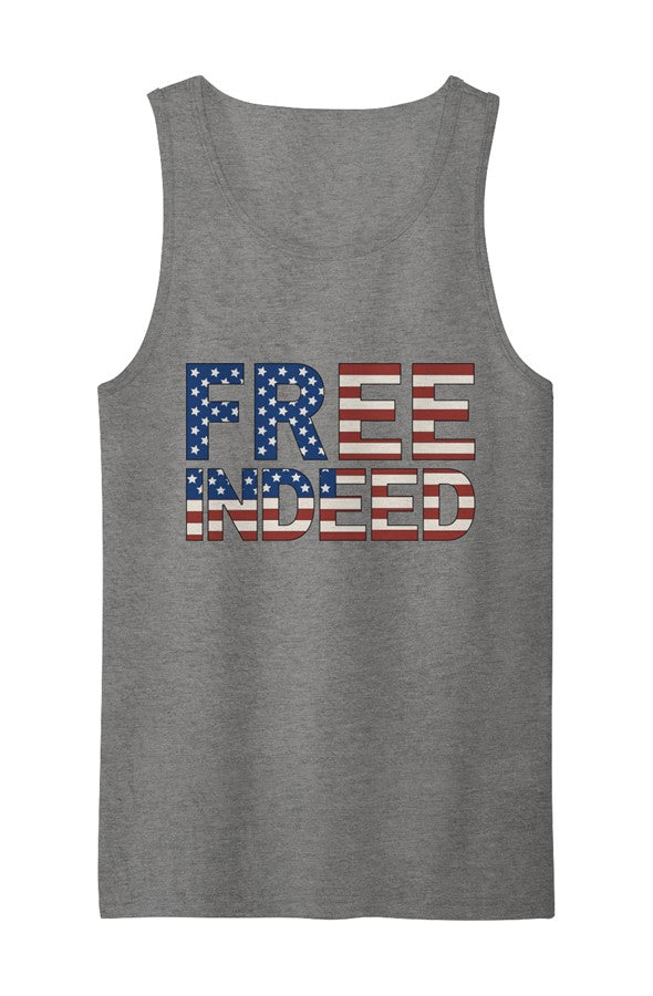 Free Indeed Flag Tri Blend Tank - Black
