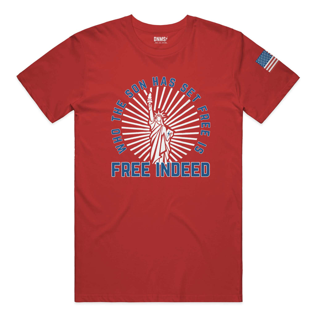 Is Free Indeed Liberty Tee - Red