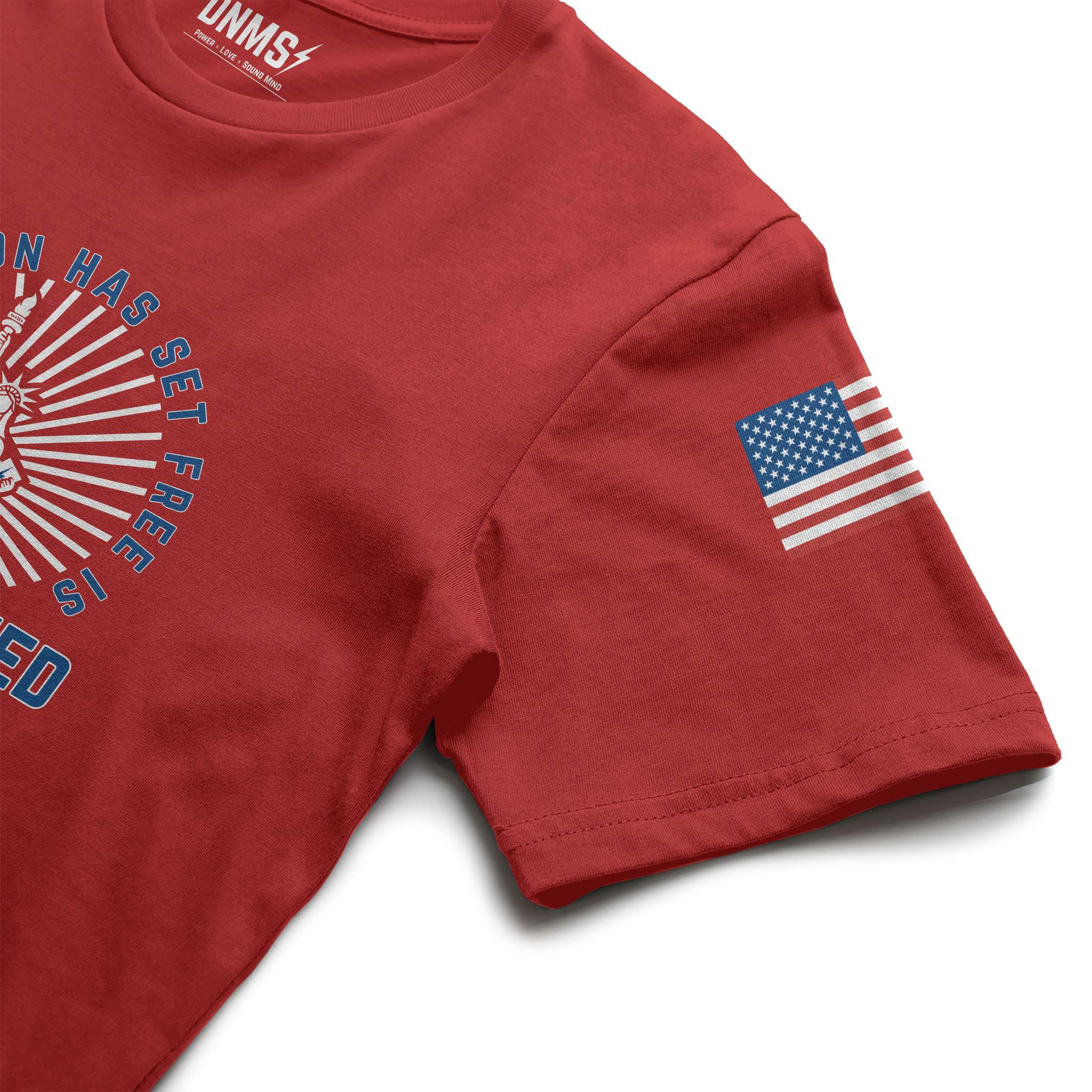 Is Free Indeed Liberty Tee - Red