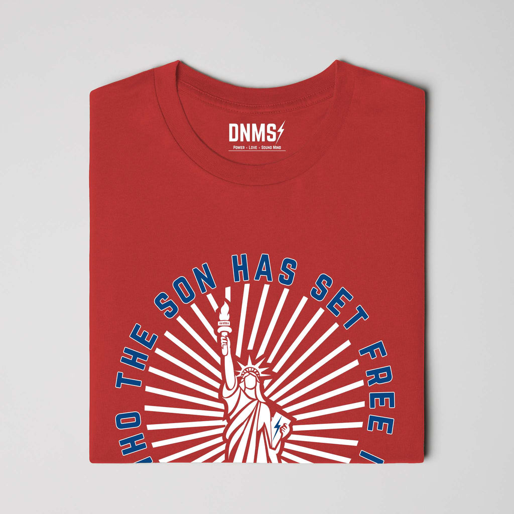 Is Free Indeed Liberty Tee - Red