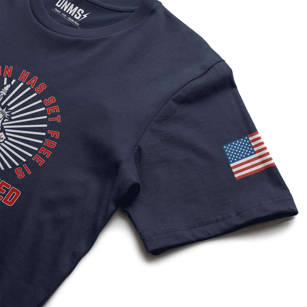 Is Free Indeed Liberty Tee - Navy