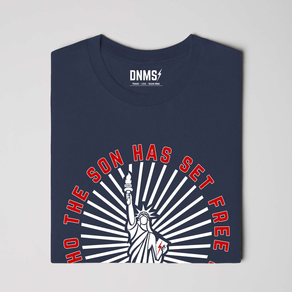 Is Free Indeed Liberty Tee - Navy