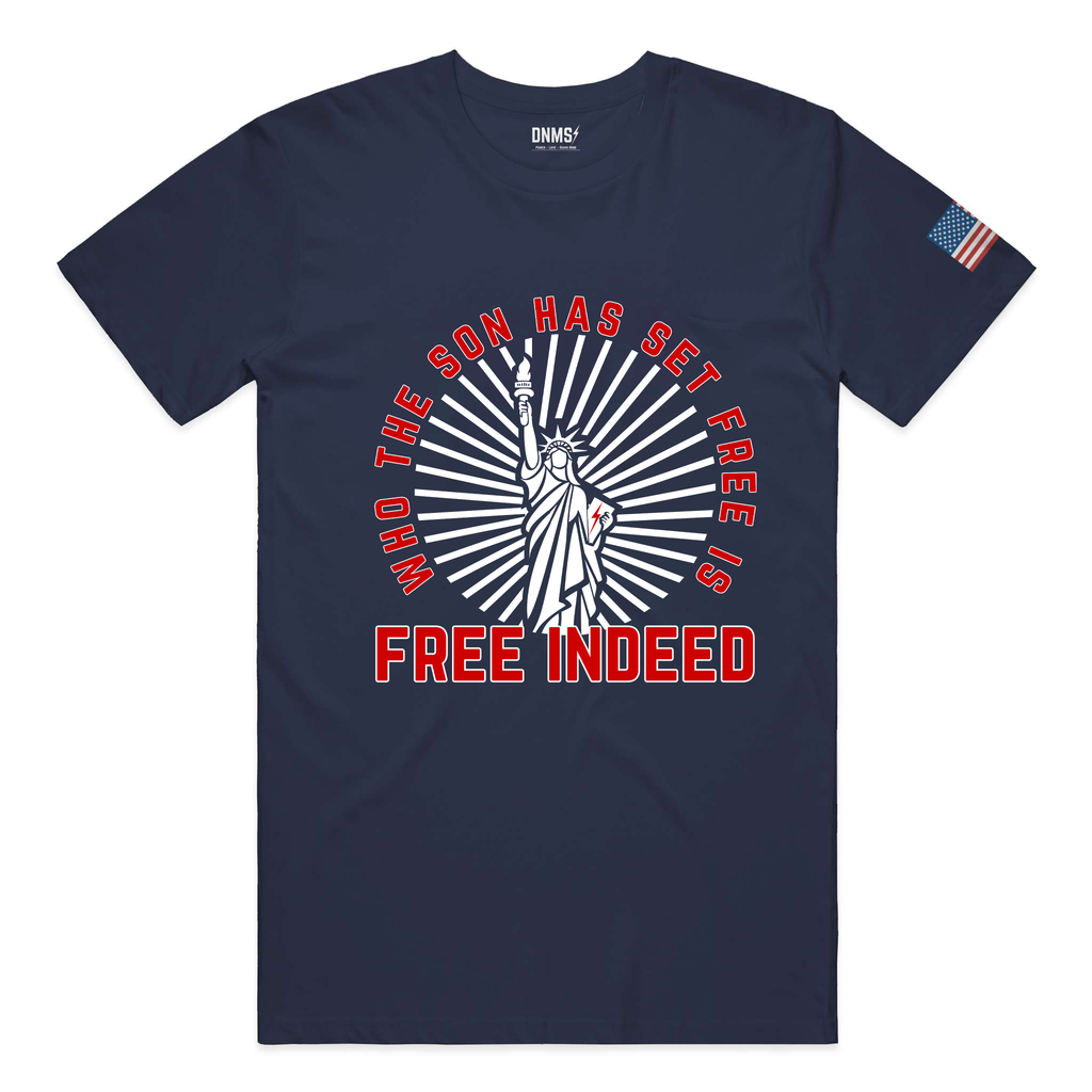 Is Free Indeed Liberty Tee - Navy