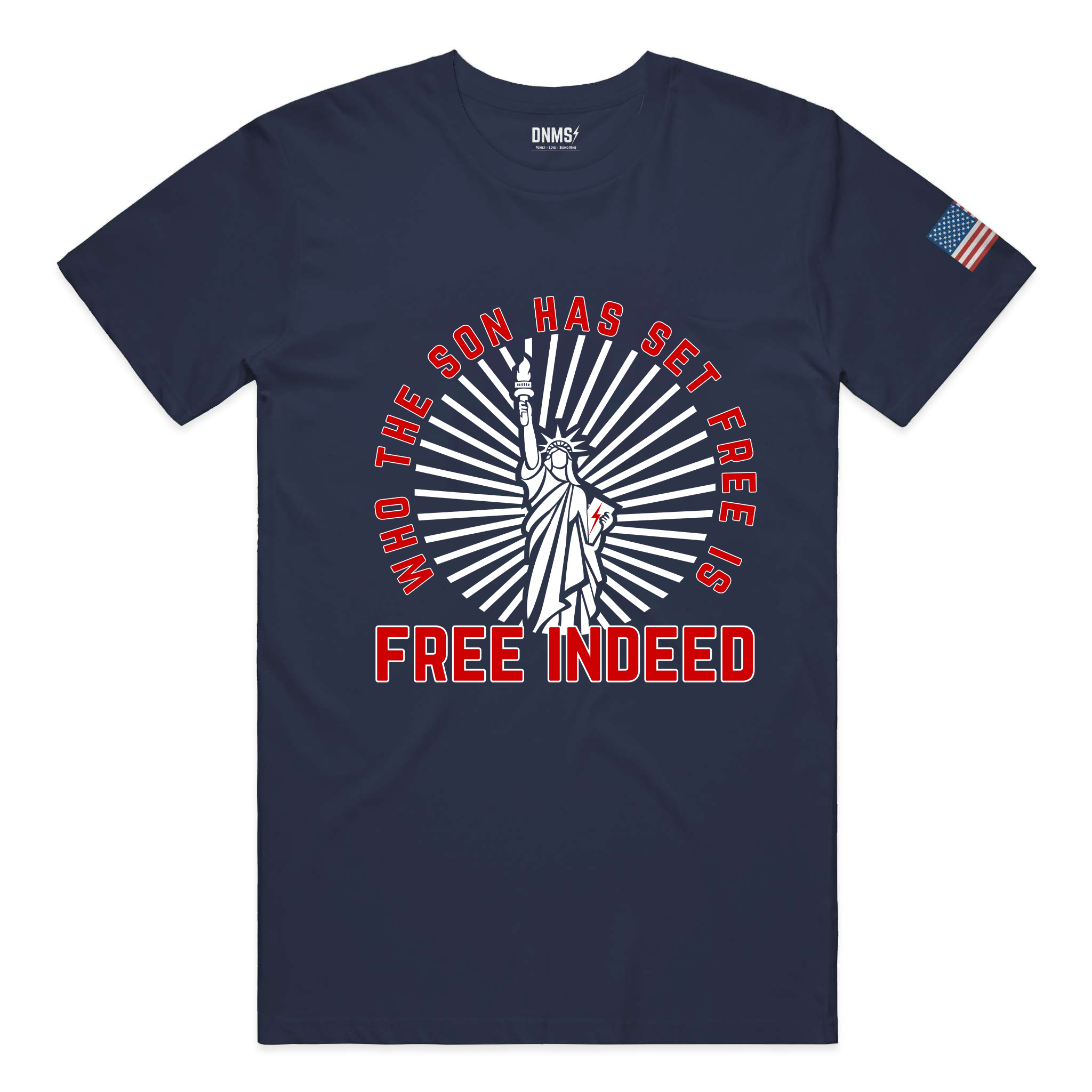 Is Free Indeed Liberty Tee - Navy