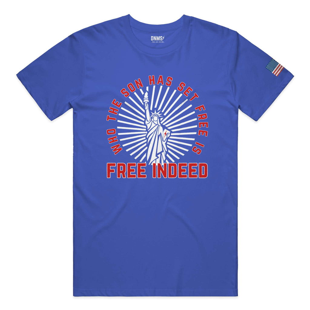 Is Free Indeed Liberty Tee - Blue