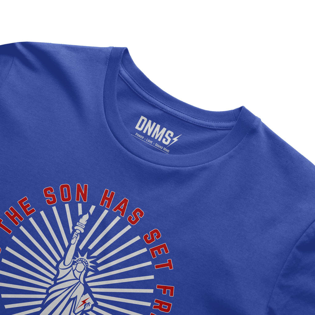 Is Free Indeed Liberty Tee - Blue