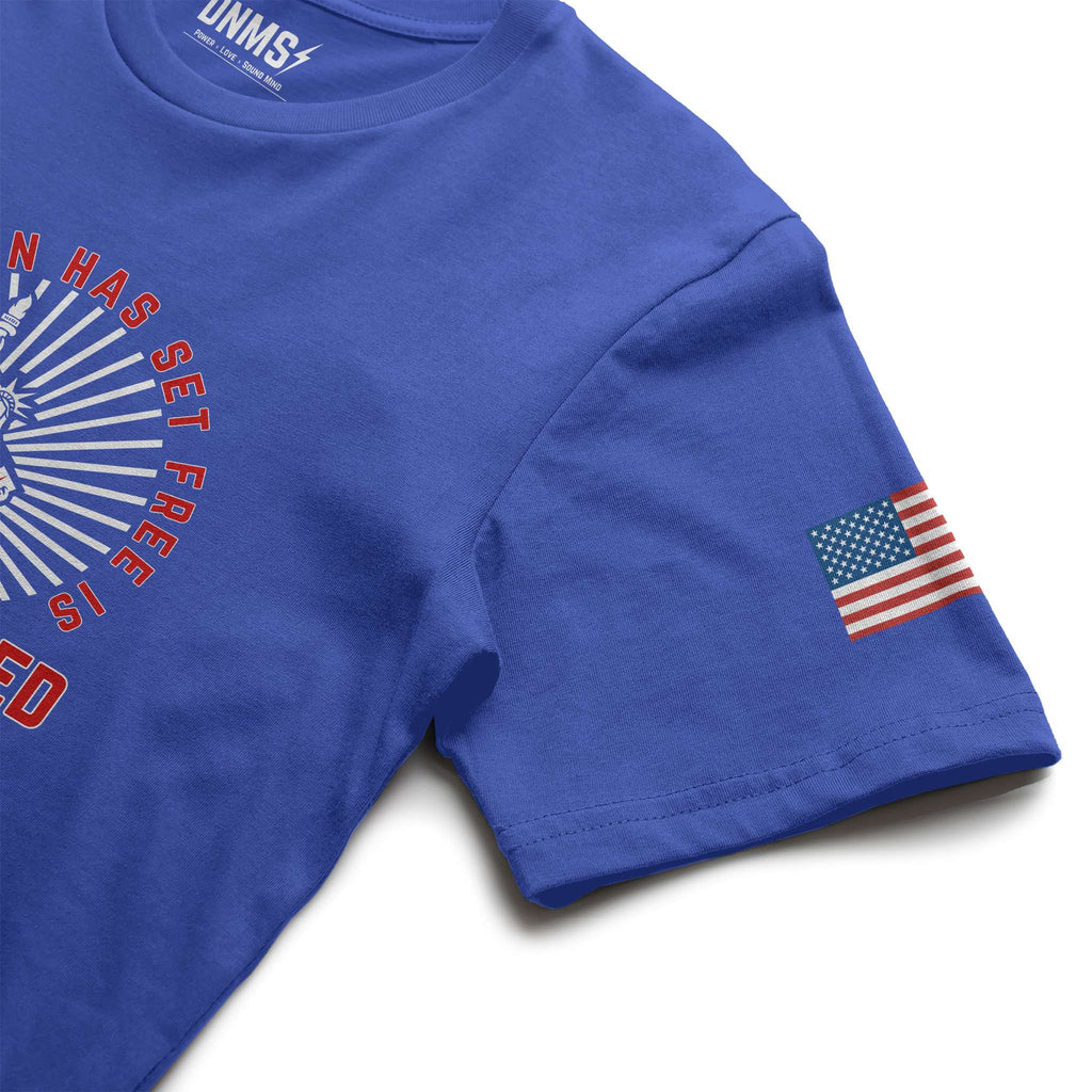 Is Free Indeed Liberty Tee - Blue