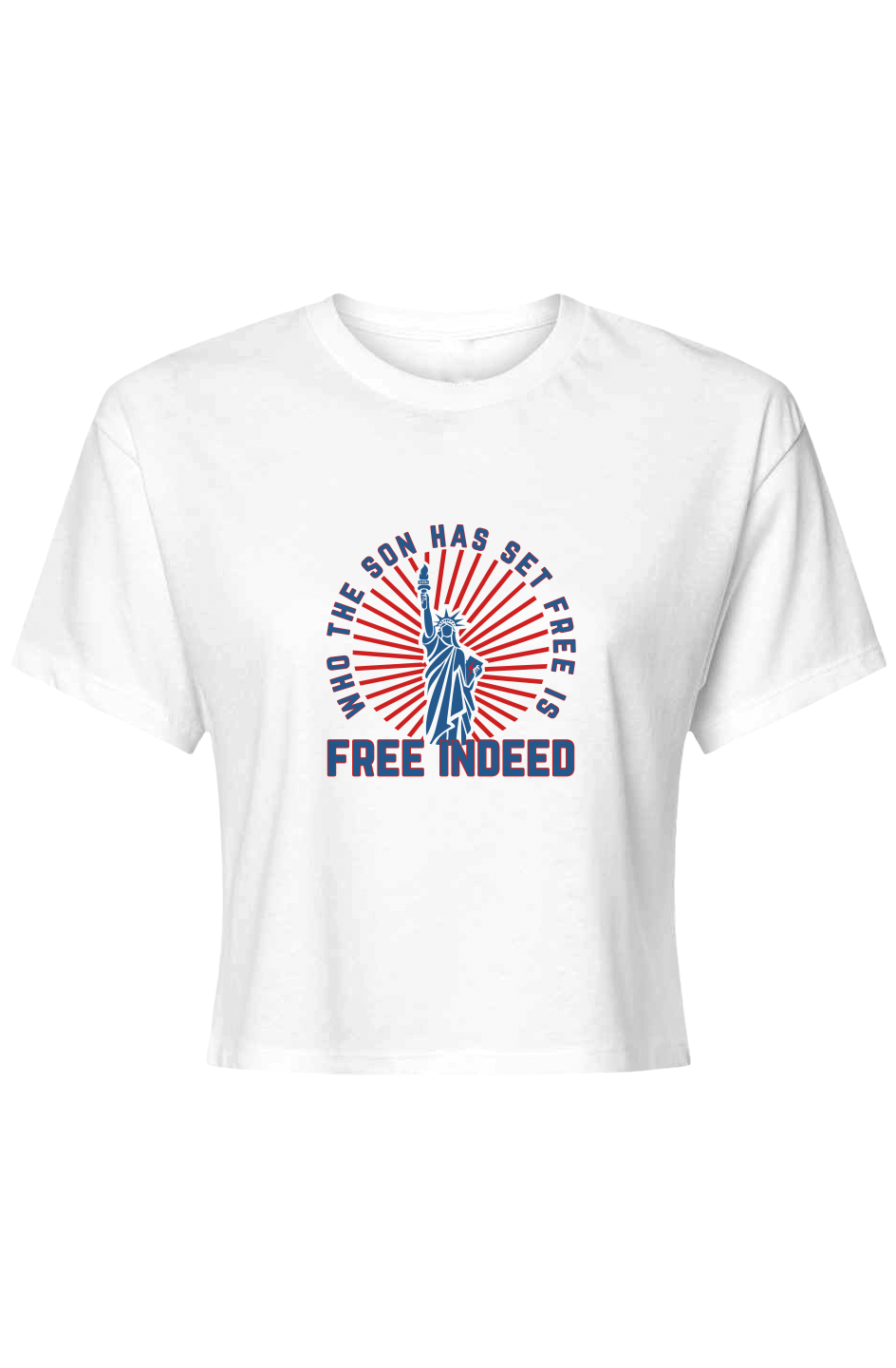 Is Free Indeed Women's Crop Top - White