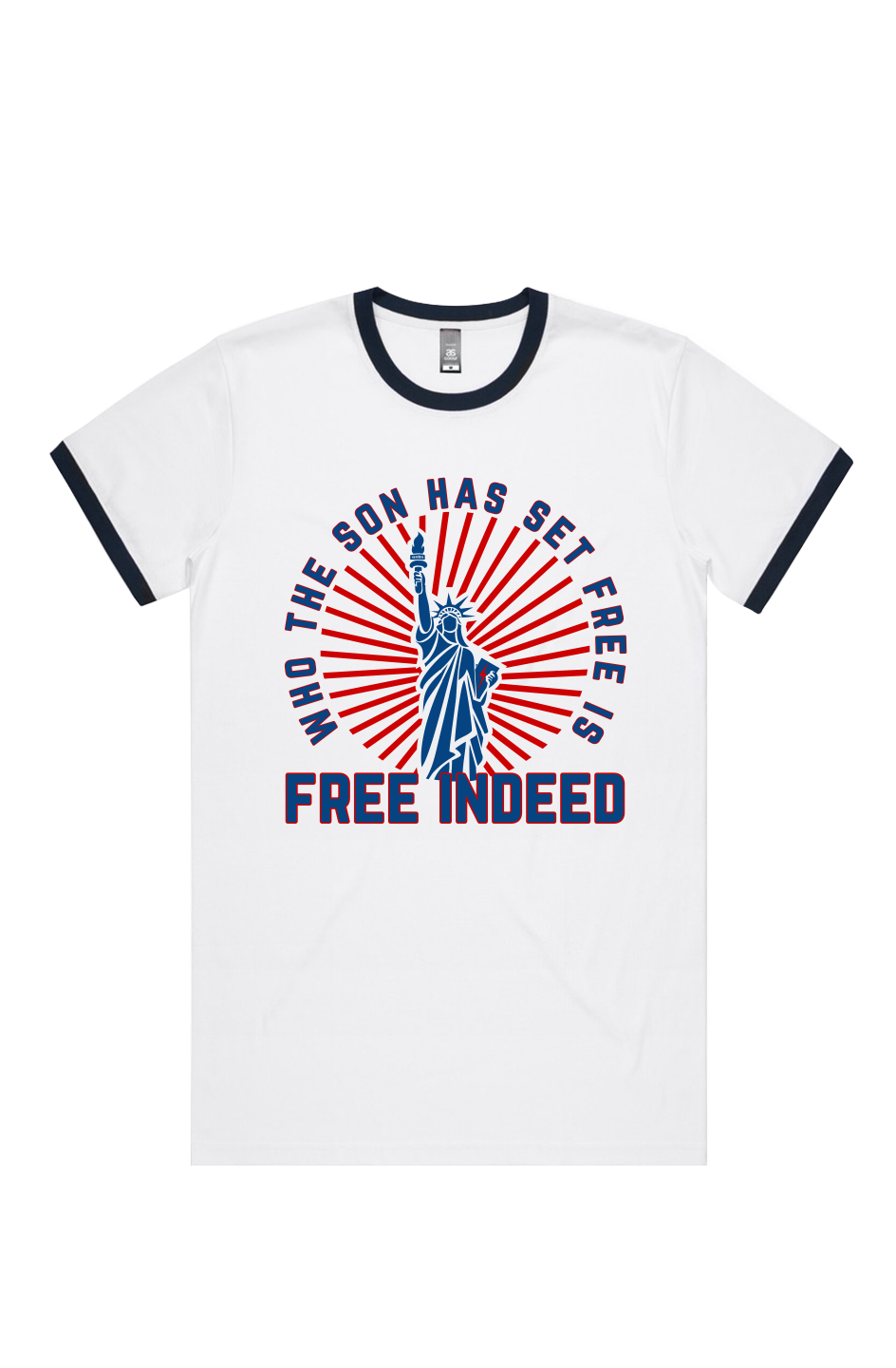 Is Free Indeed Ringer Tee