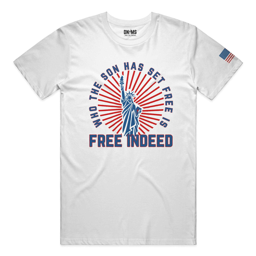 Is Free Indeed Libery Tee - White