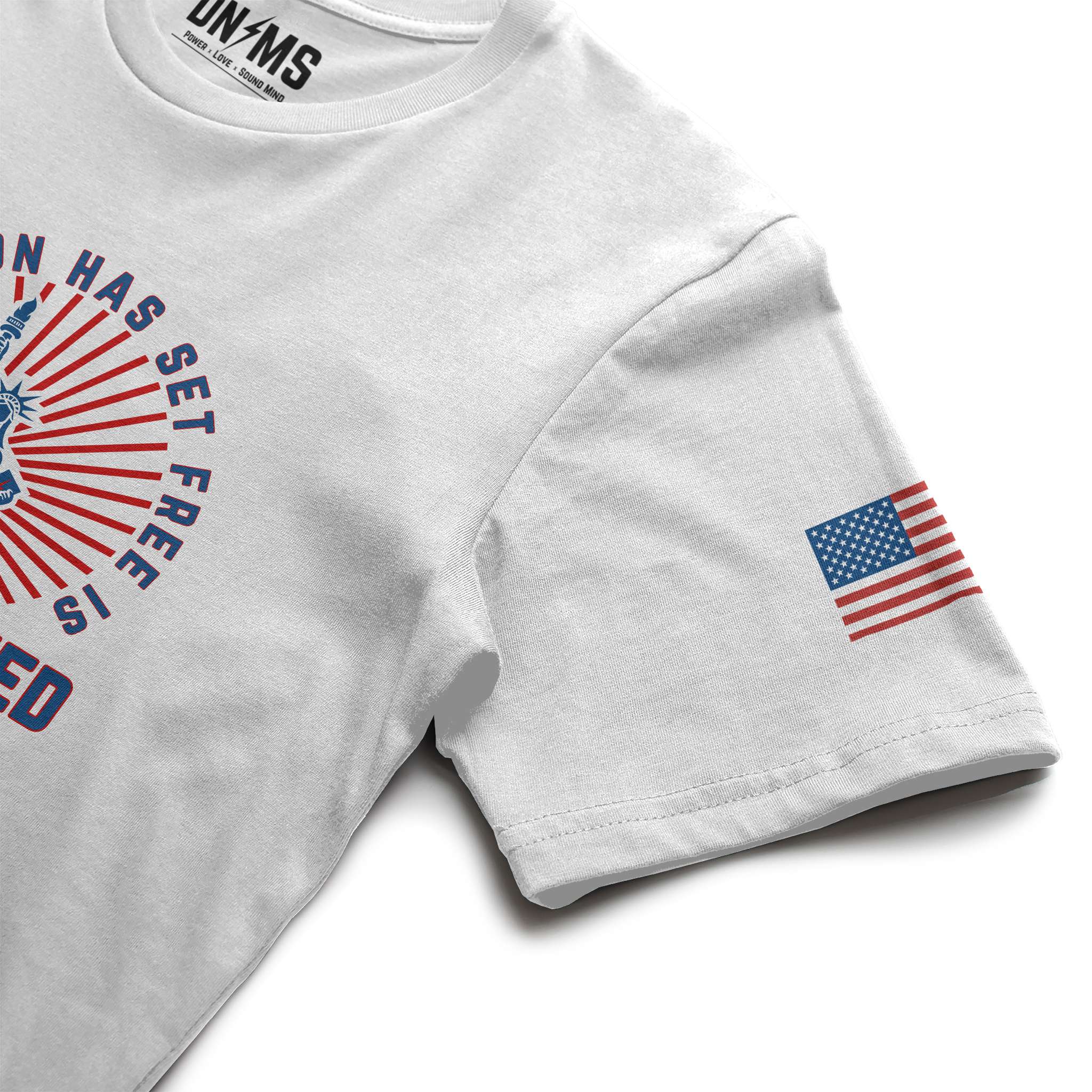 Is Free Indeed Libery Tee - White