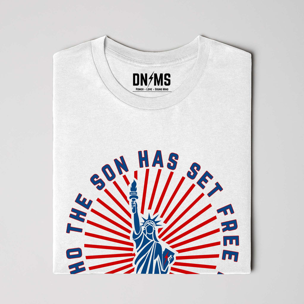 Is Free Indeed Libery Tee - White