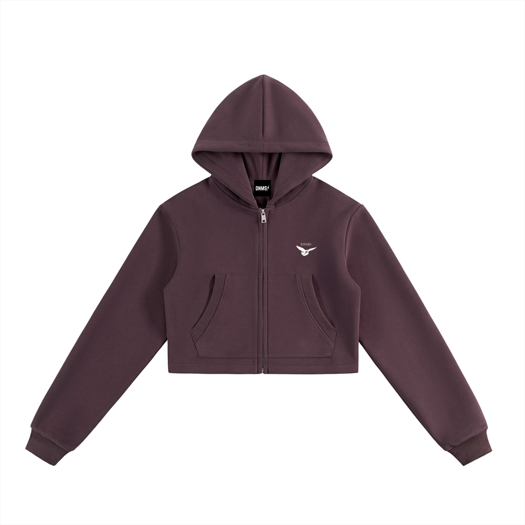 DNMS Dove Women's Cropped Zip-Up Hoodie