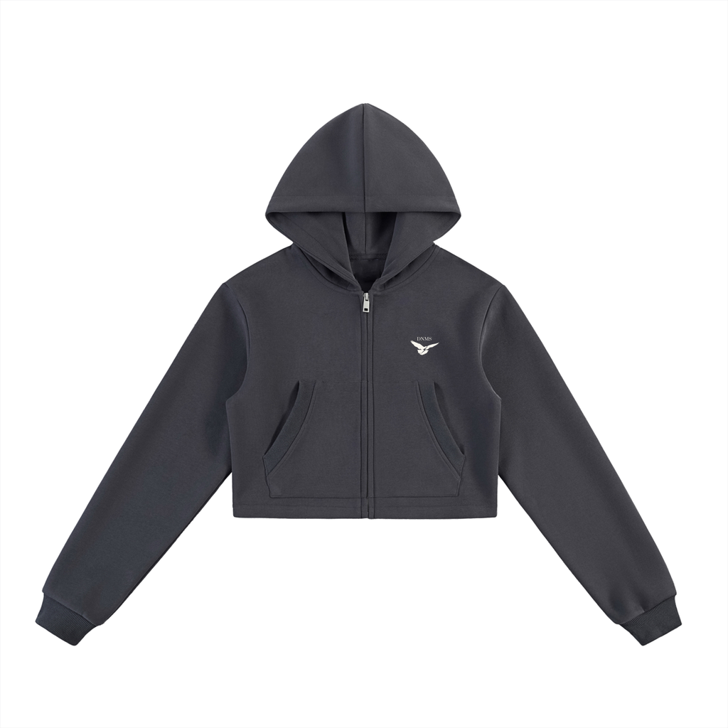DNMS Dove Women's Cropped Zip-Up Hoodie