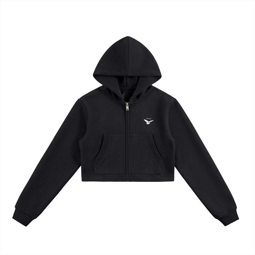 DNMS Dove Women's Cropped Zip-Up Hoodie